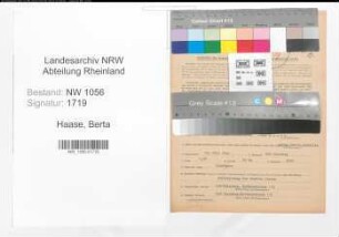 Entnazifizierung Berta Haase , geb. 19.08.1904 (Buchhalterin)