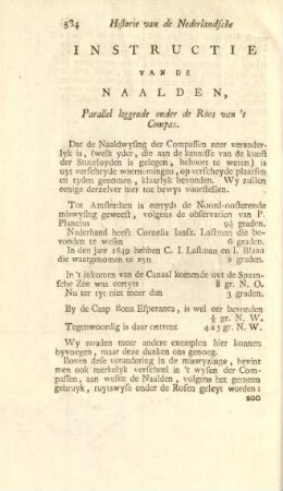 Instructie van de naalden, ...