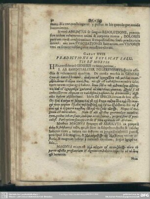 Caput XVIII. Praedictionem Explicat Salutis Et Mortis
