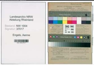 Entnazifizierung Aenne Engels , geb. 20.05.1896 ()