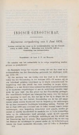 Algemeene vergadering van 1 Juni 1876