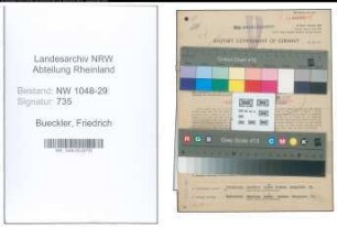 Entnazifizierung Friedrich Bueckler , geb. 21.04.1890 (Beamter)