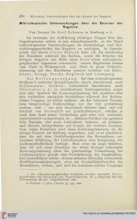 15: Mikroskopische Untersuchungen über die Structur der Negative