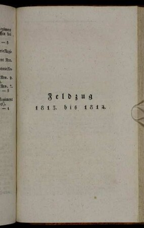 Feldzug 1813 bis 1814