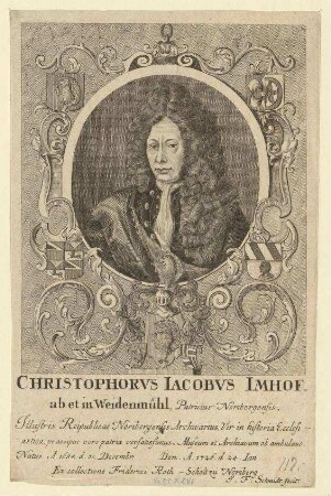 Christof Jakob Imhoff; geb. 30. Dezember 1654; gest. 24. Januar 1726