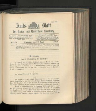 No. 149, 19. Juni 1917