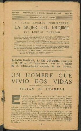 1924008359: Un hombre que vivió dos vidas : novela inédita