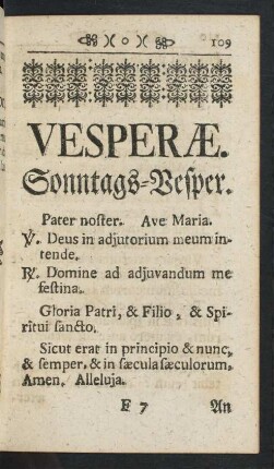 Vesperae.