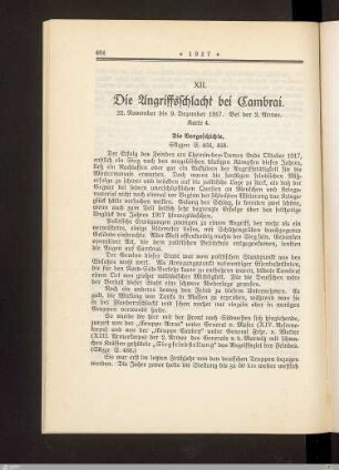 XII. Die Angriffsschlacht bei Cambrai