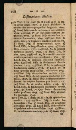 Dissertationes Medicae.