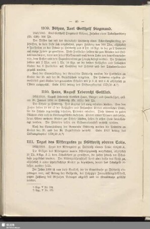 1111. Legat des Rittergutes zu Stötteritz oberen Teils