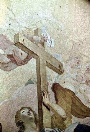 Engelschöre und die vier Erdteile in Verehrung Christi