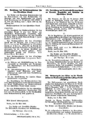 Bekanntgabe von Akten an die Dienststellen des Nationalsozialistischen Fliegerkorps (NSFK) : [Allgemeine Verwaltungssachen] ; [Für das Reich] ; [Amtliche Erlasse] ; [Amtlicher Teil]