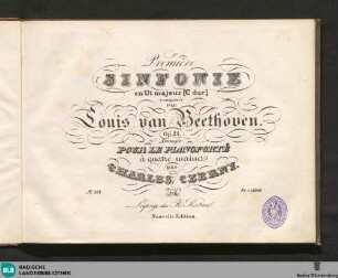 Première Sinfonie en Ut majeur [C dur.] : Op. 21