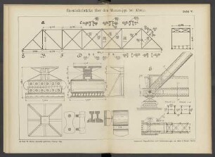 Tafel V. Eisenbahnbrücke über den Mississippi bei Alton.