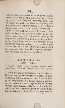 Fünftes Kapitel. (1807-1814.)