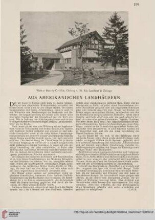Aus amerikanischen Landhäusern