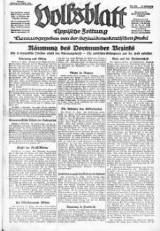 Volksblatt : Lippische Zeitung, Detmold