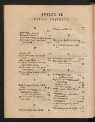 Index II. Rerum Potiorum.