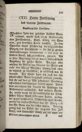 CXXI. Dritte Fortsetzung des vierten Zeitraums - CXXV. Griselde
