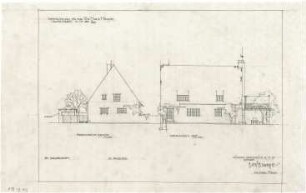 Gsaenger, Gustav; München - Gern, Volpinistr.; Haus Rita Mess - Gartenseite Nord- u. West (Ansichten)