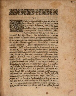 Dissertatio Theologica De Connexione Fidei Et Operum