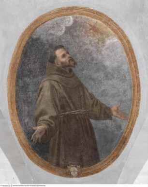 Abendmahl und Szenen aus dem Leben des heiligen Franz von Assisi und von Heiligen des Franziskanerordens, Stigmatisation durch einen Seraph