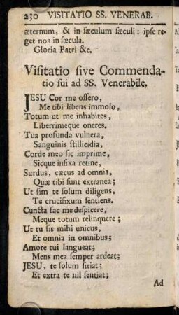 230-241, Visitatio sive Commendatio sui ad SS. Venerabile; ...