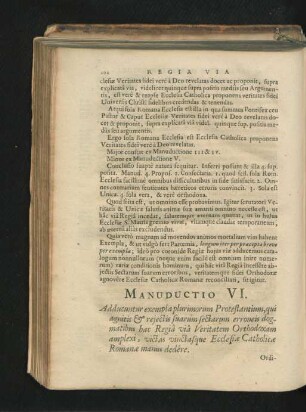 Manuductio VI. Adducuntur exempla plurimorum Protestantium, qui agnitis & reiectis suarum sectarum erroneis ...