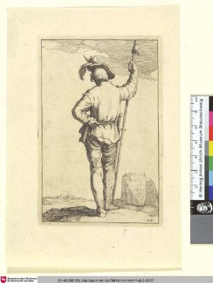 [A young Soldier; Junger Soldat in Rückansicht]
