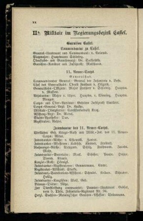 Militair im Regierungsbezirk Cassel