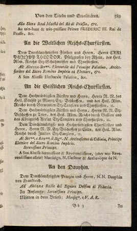 389-402, An die Weltlichen Reichs-Churfürsten. - An einen guten Freund.