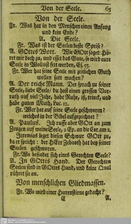 Von menschlichen Gliedmassen