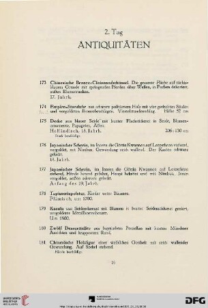 Antiquitäten (Nr. 173-321)