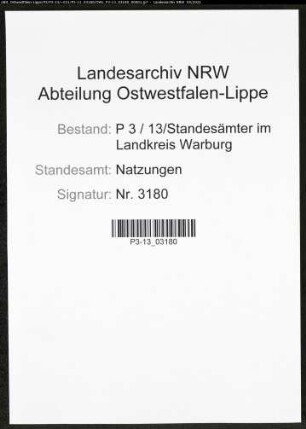 Heiratsregister Standesamt Natzungen