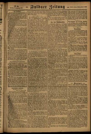 Zweite Ausgabe vom Freitag, den 25. Februar 1921.
