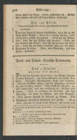 Denk- und Sitten-Sprüche Salomonis