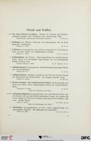 Metall und Waffen (Nr. 1-87)