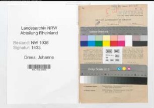 Entnazifizierung Johanne Drees , geb. 25.05.1904 (Putzfrau)