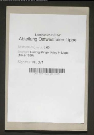 Kriegsjahre 1647-1649