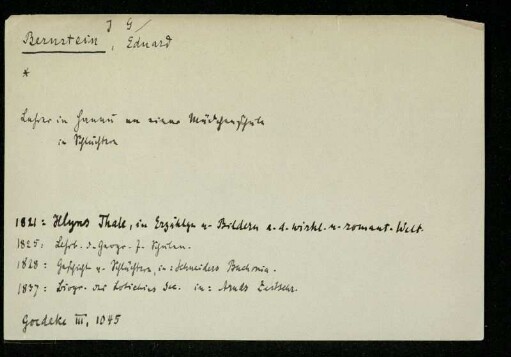 Bernstein, Eduard