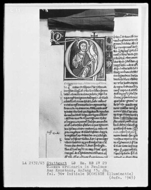 Petrus Lombardus — Initiale D (ominus illuminatio), Folio 36verso