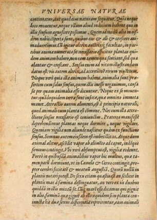 Descriptionis Universae naturae ex Arist. pars ... : In Quatuor Libros distincta, scholiis illustrata et postremo recognita, 2. De Plantis Et Animalibus