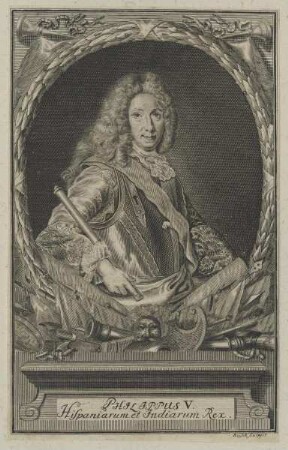 Bildnis des Philippus V., König von Spanien
