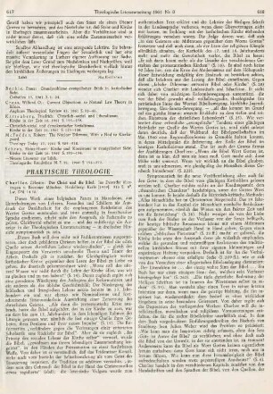 617-620 [Rezension] Charlier, Célestin, Der Christ und die Bibel