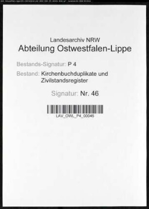 Zivilstandsregister der Munizipalität Castrop (T 1811). (Gemeinde: Castrop)