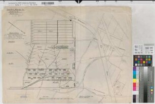 Münster (Münster) Elektroleitungen im Militärgelände Loddenheide 1918 1 : 25 000 73 x 54 Zeichnung Militärbauamt Oberpräsidium Münster Nr. 4651b