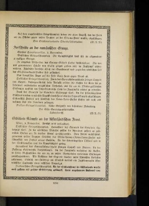 Fortschritte an der rumänischen Grenze.