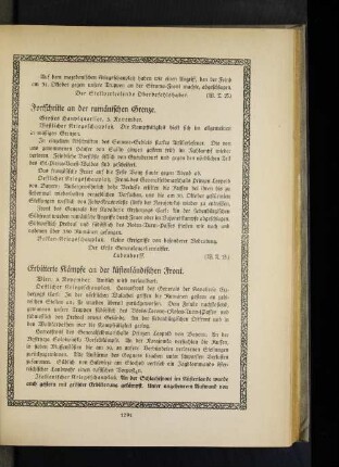 Fortschritte an der rumänischen Grenze.