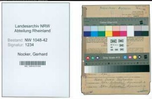 Entnazifizierung Gerhard Nocker , geb. 05.09.1897 (Fahrer)
